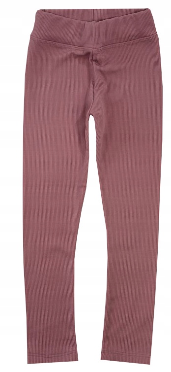 

Legginsy Spodnie ciepłe Prążek róż 140 H007C