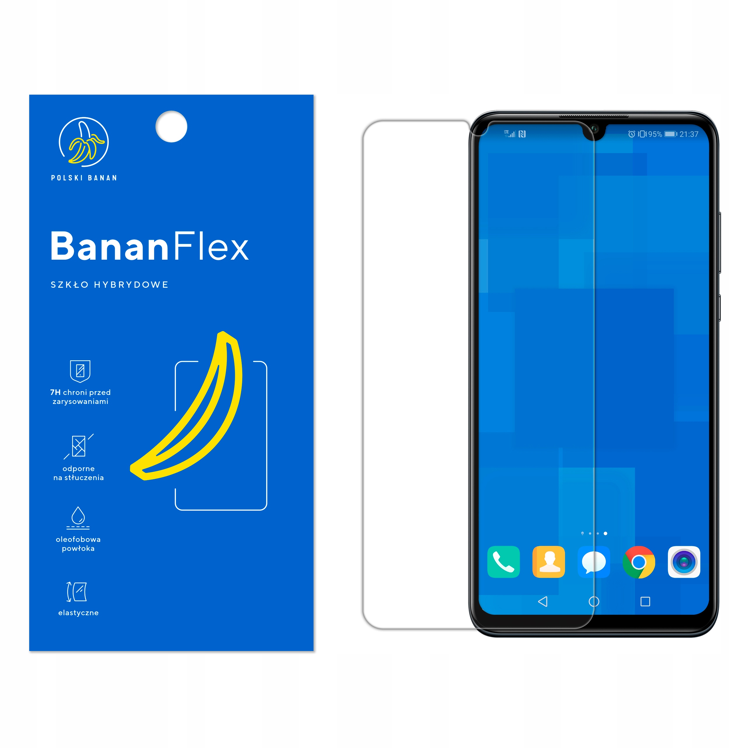 

Szkło Hybrydowe Polski Banan 7H do Huawei P30 Lite