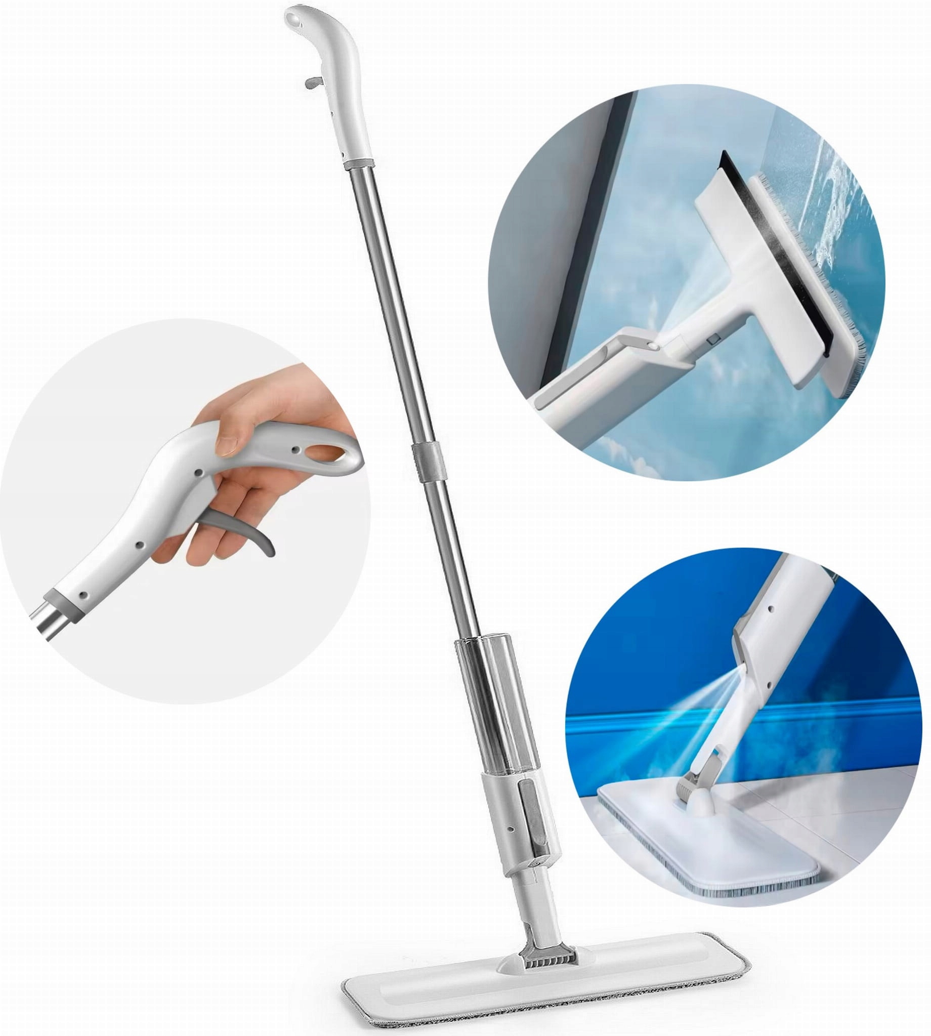 Levně Mop s rozprašovačem čistič oken 3v1 Spray Mop Promis ULTRAMOP+mikrovlákno