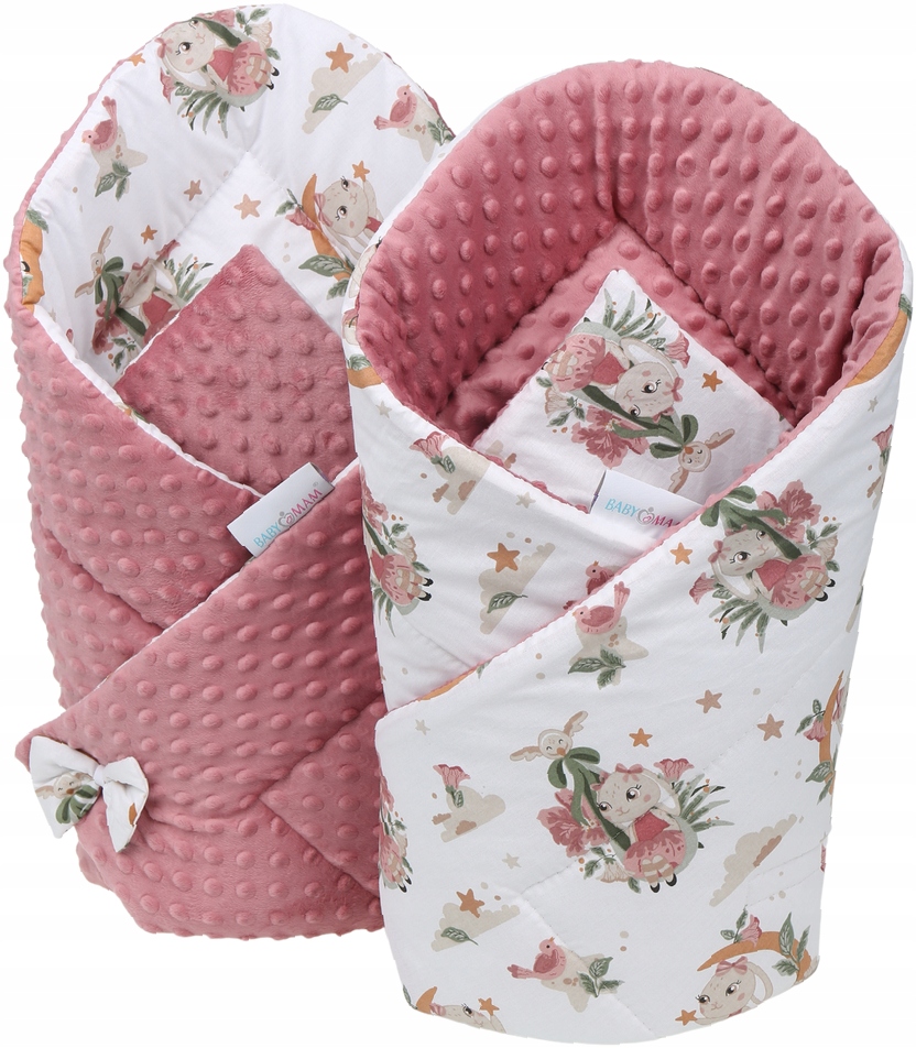 

Babymam Rożek Becik Niemowlęcy Otulacz Minky 80x80