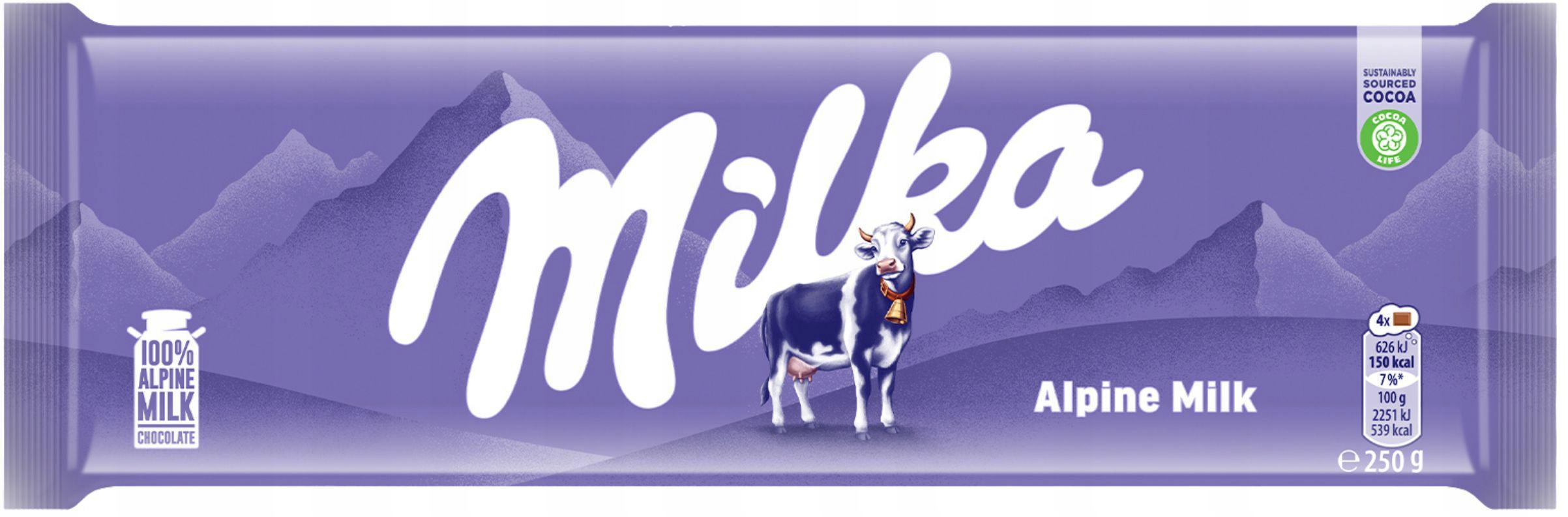 8 Sztuk Milka Czekolada Mleczna 250G