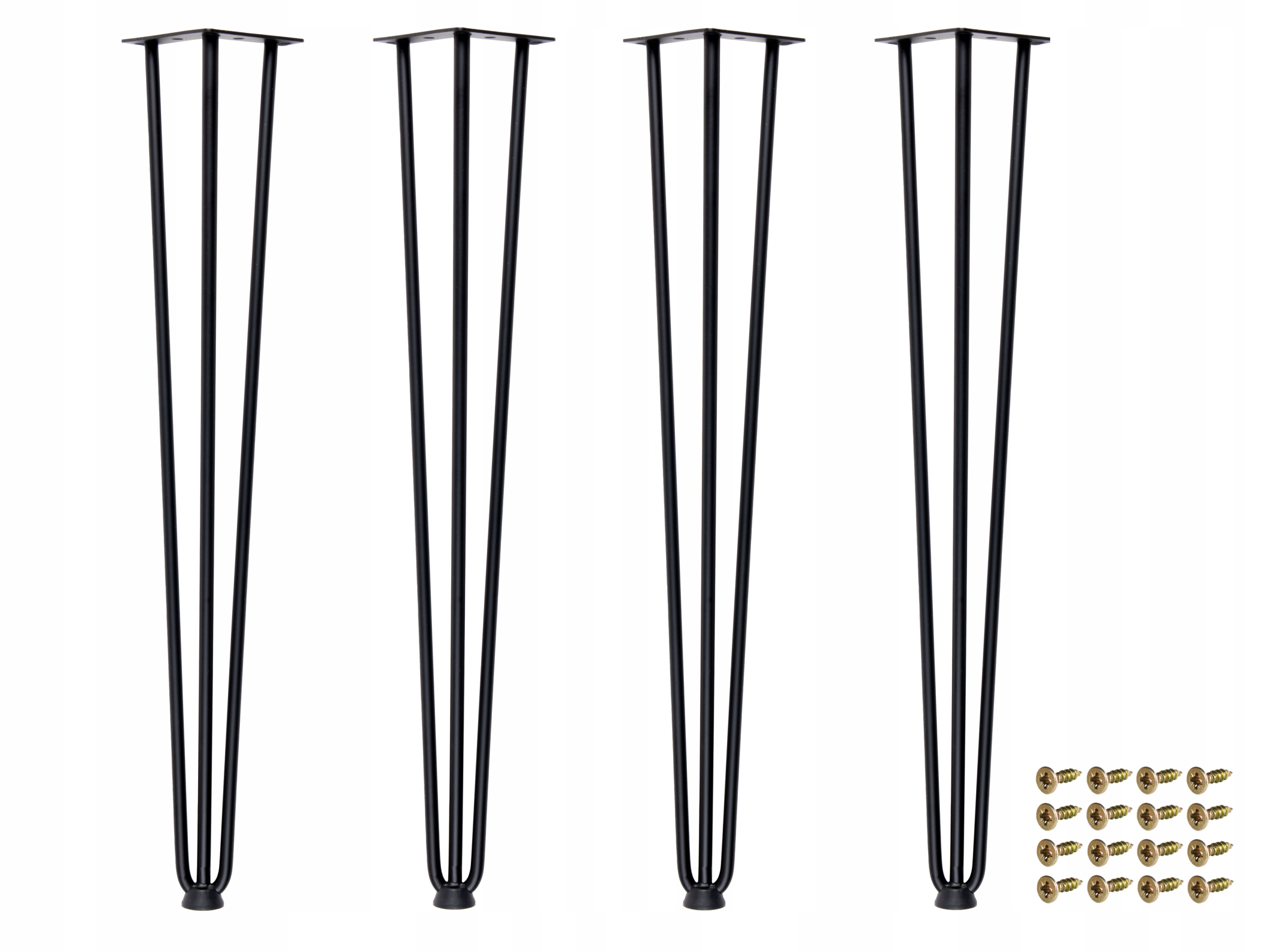 4 Nohy Hairpin Loft Ke Stolu Kovové Černé 71 CM