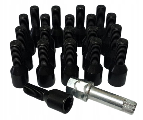 Болти BMW 12x1. 5x28 конус torx чорний 20 шт ЄС