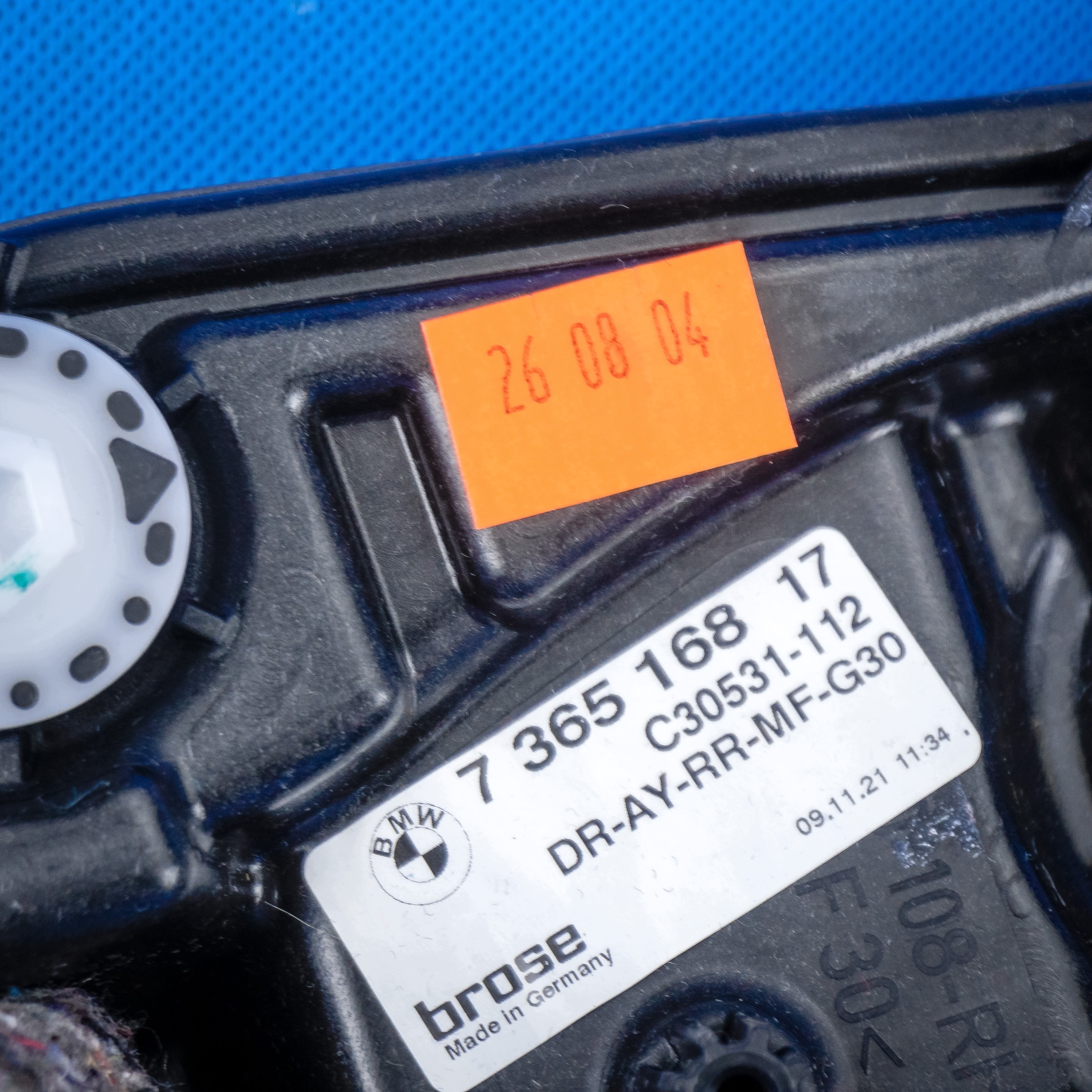 mechanism window regulator panel rear part right BMW 5 G30 7365168 7487088 59km