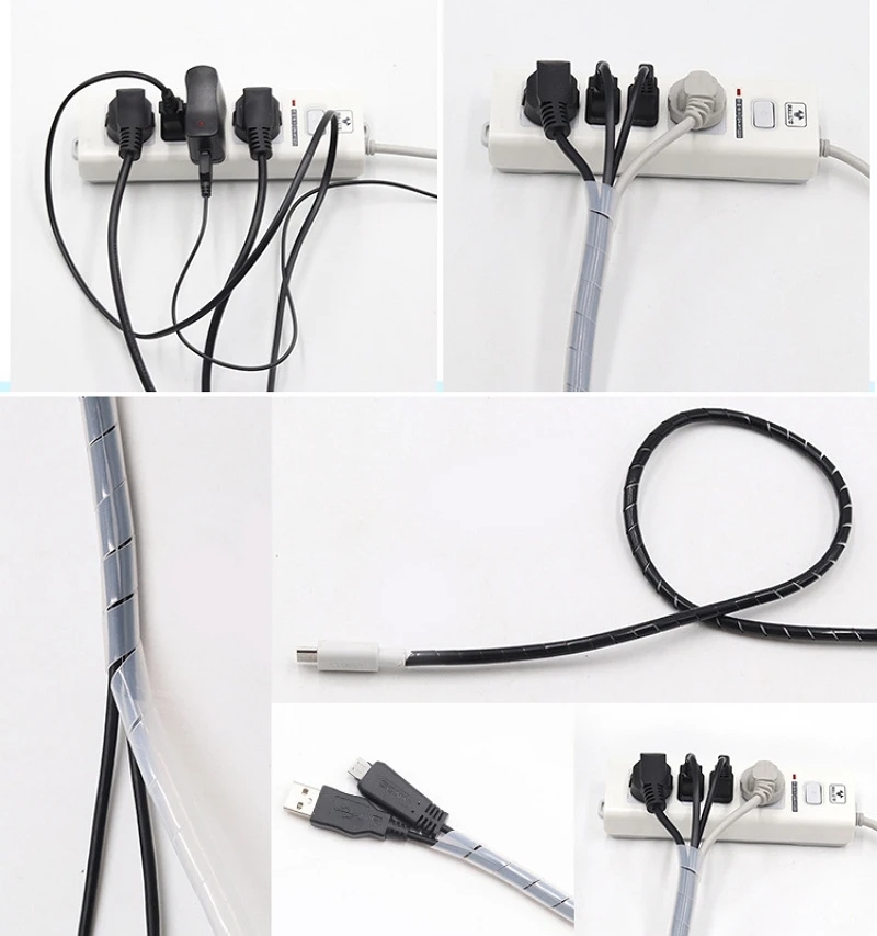 OSŁONA KABLI - OWIJKA SPIRALNA 6 mm SZEROKA 15m TRANSPARENTNA PRZEWODÓW Kod producenta OKOS06TP