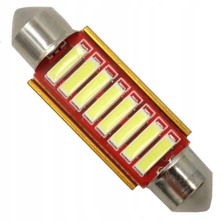 Dioda Led żarówka samochodowa C5W 42mm 8x Smd 12V rurka rurkowa