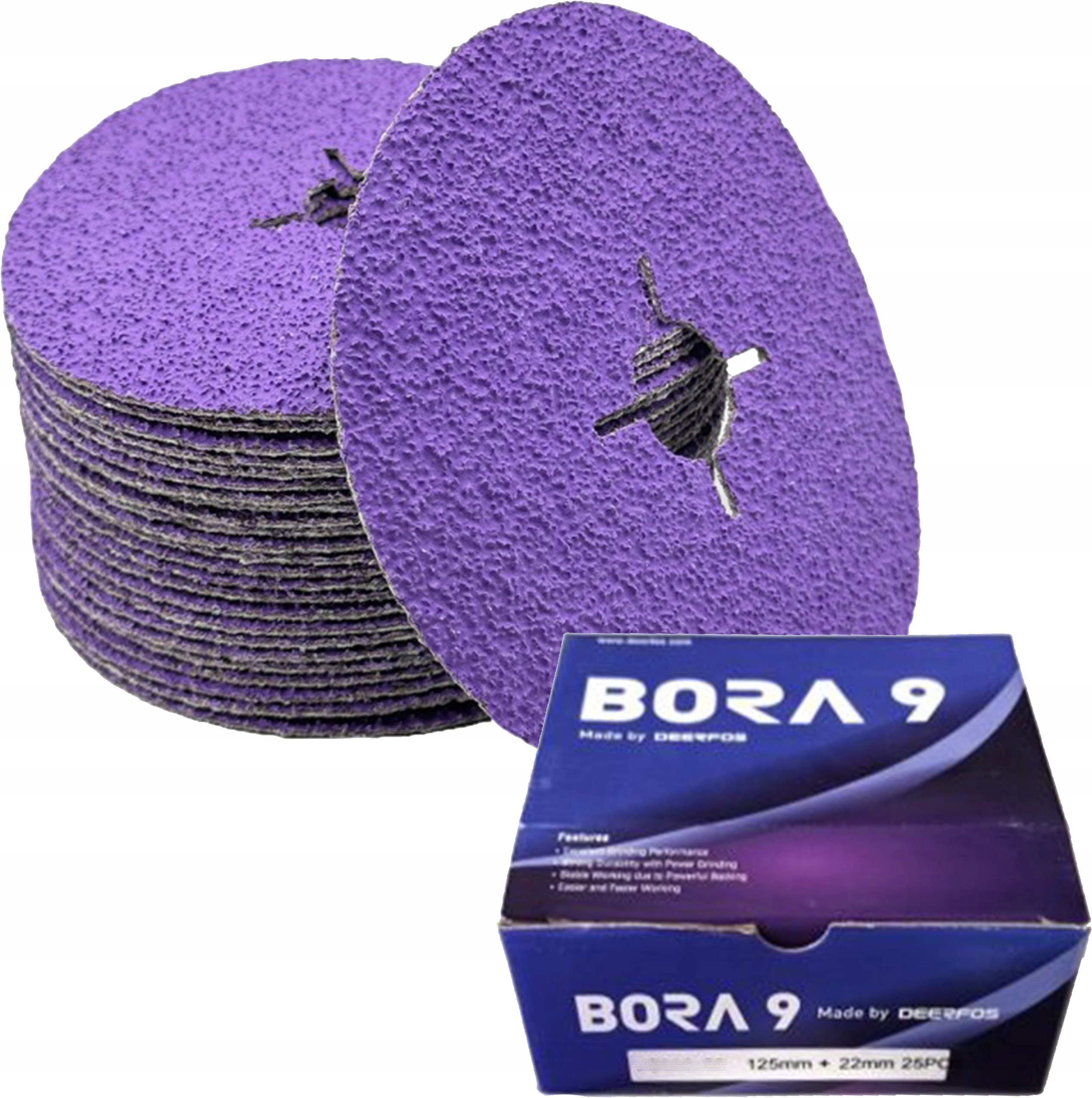 Fibrové disky Deerfos Bora 9 125 mm P36 Keramická oceľ 25ks