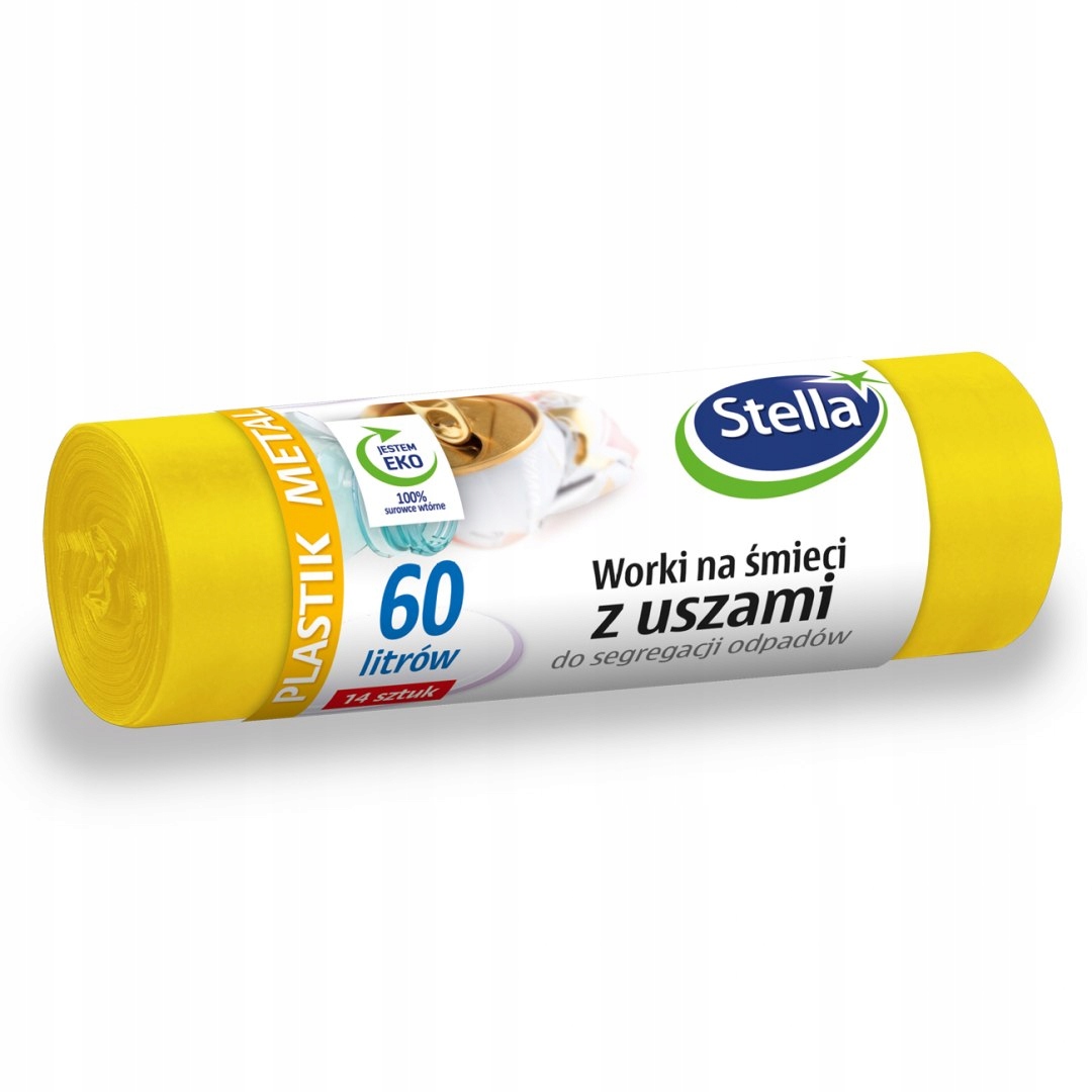 

Worki do segregacji 60L 14 szt Plastik Metal żółte