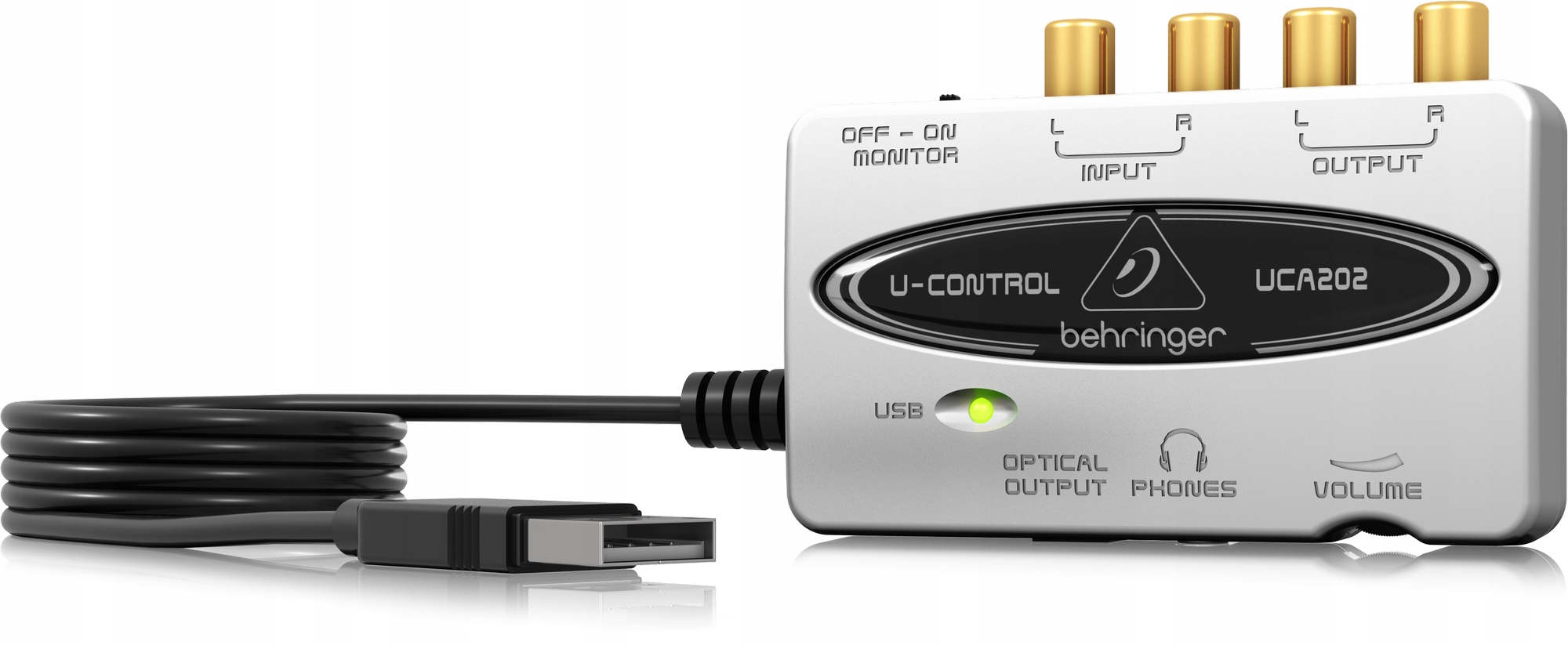 Behringer U-Control UCA202 USB Audio Interfejs Waga produktu z opakowaniem jednostkowym 0.25 kg