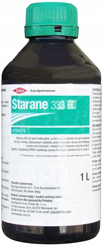 

Starane 333EC 1L Chwasty W Trawniku Trawie Zbóż