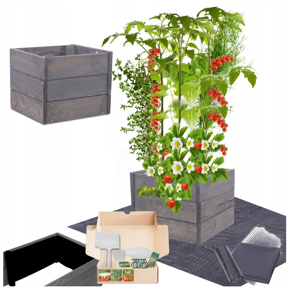 Boxy na zeleninovou zahradu květináč záhon vyvýšený impregnační materiál 27x30x30