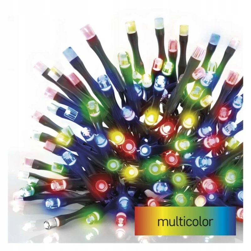 Led vánoční řetěz, 24 m, venkovní i vnitřní, multicolor, programy 1 ks,…
