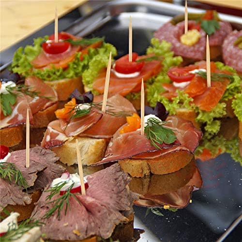 Wykałaczki drewniane 2000szt. do zębów przekąsek owoców pikery patyczki Cechy dodatkowe obustronnie zaostrzone