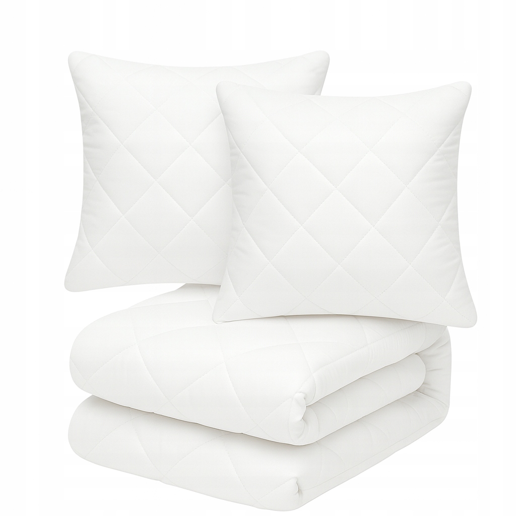 Sada Přikrývka 160x200 Polštáře 70x80 Prošívaná mikrovlákno Antialergické