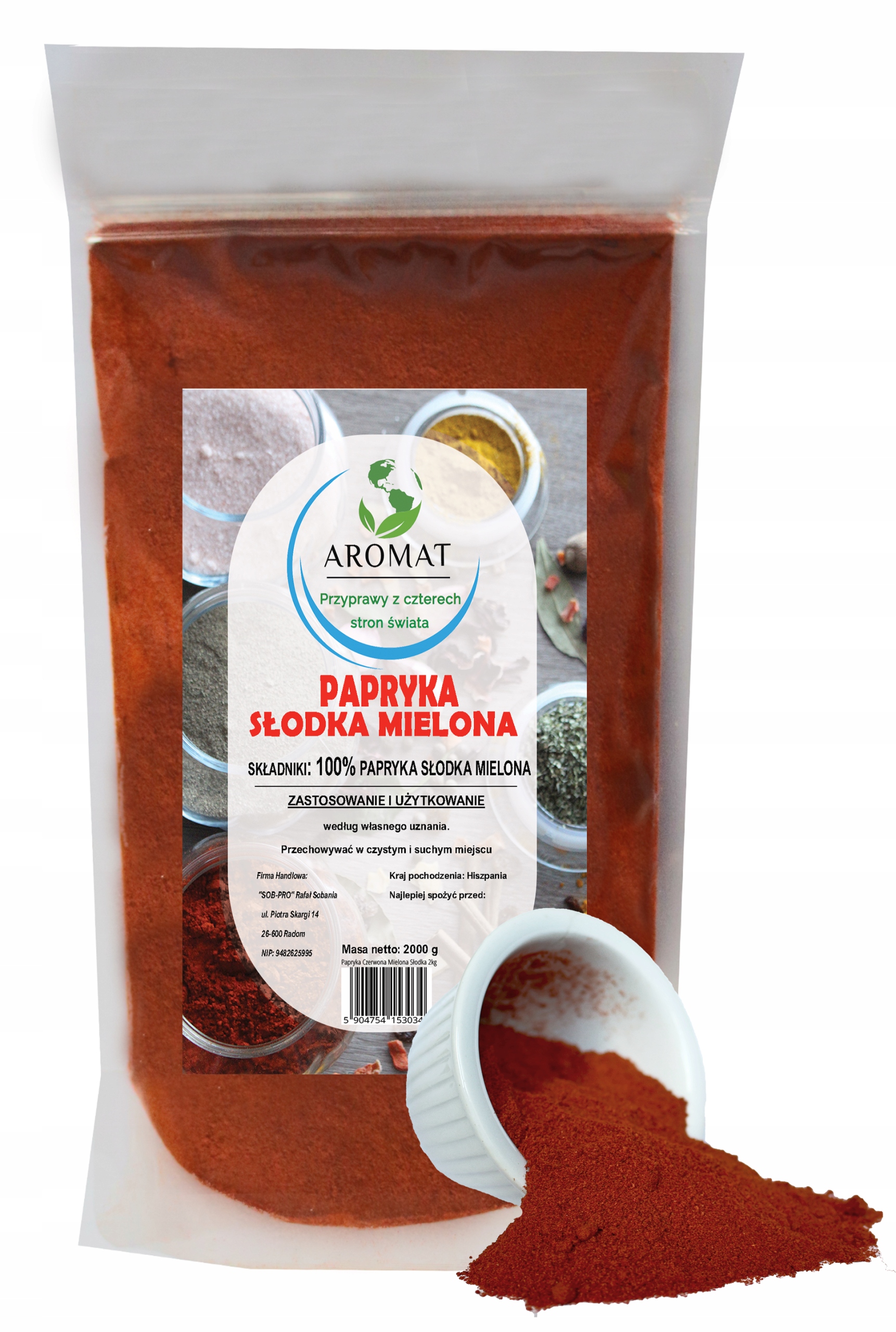 Červená paprika mletá Sladká Kvalita 2kg