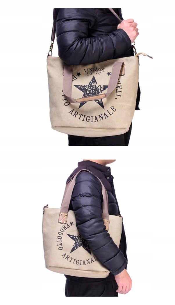 NOWOCZESNA MODNA PŁÓCIENNA TOREBKA VINTAGE Rodzaj inny