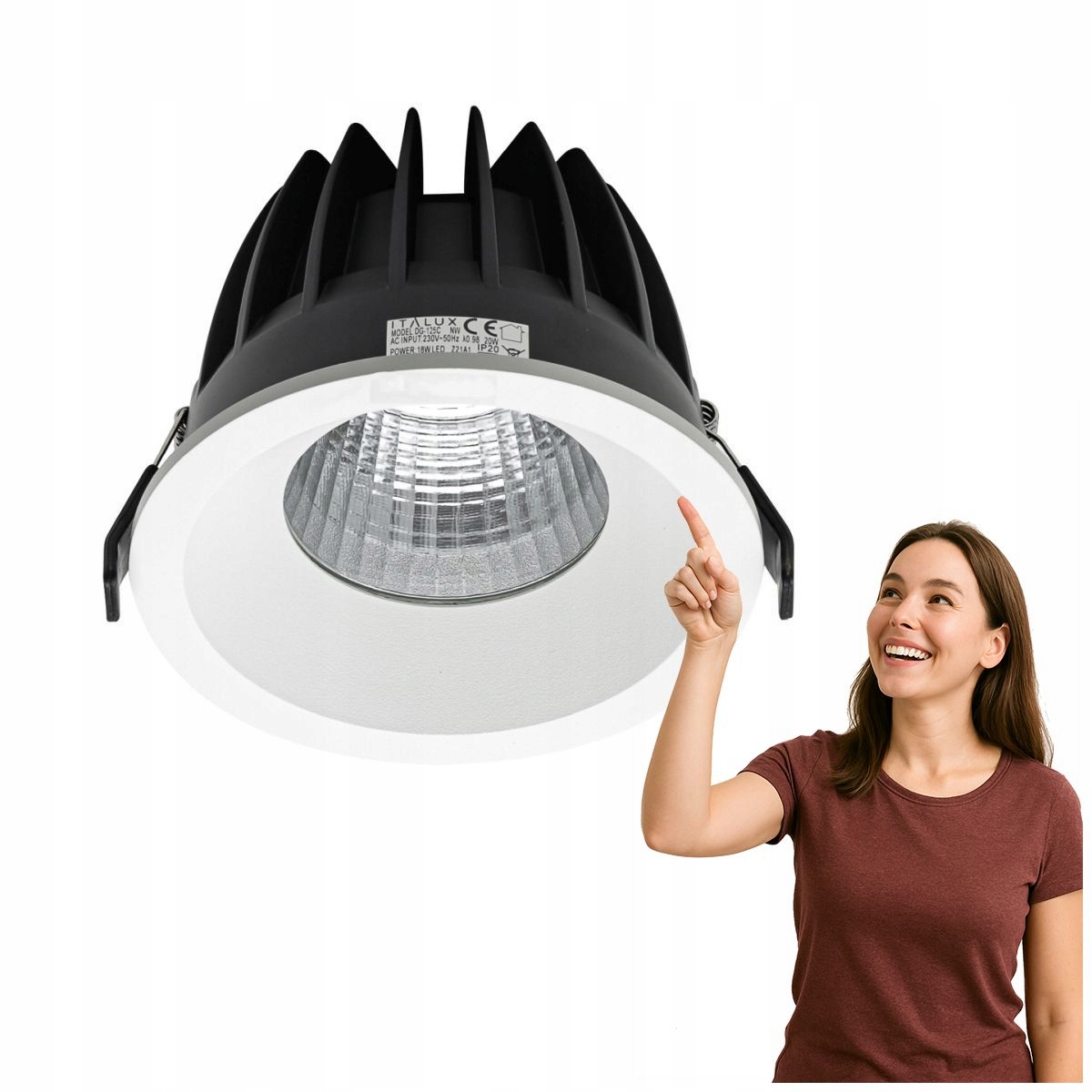 Moderní vestavné Led svítidlo Rezzo 18W IP54 bílé