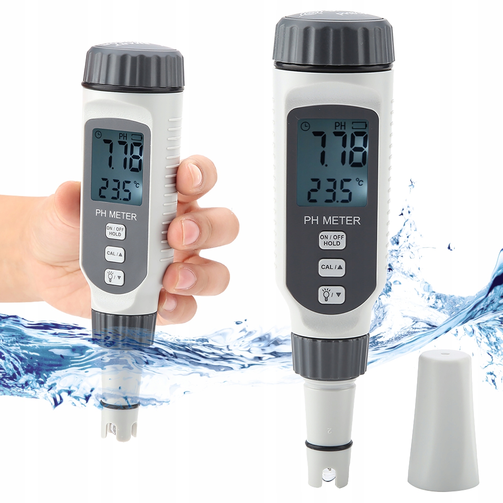 Měřič Ph Metr Tester Kyselinoměr Vody Bazénový Elektronický Teploměr
