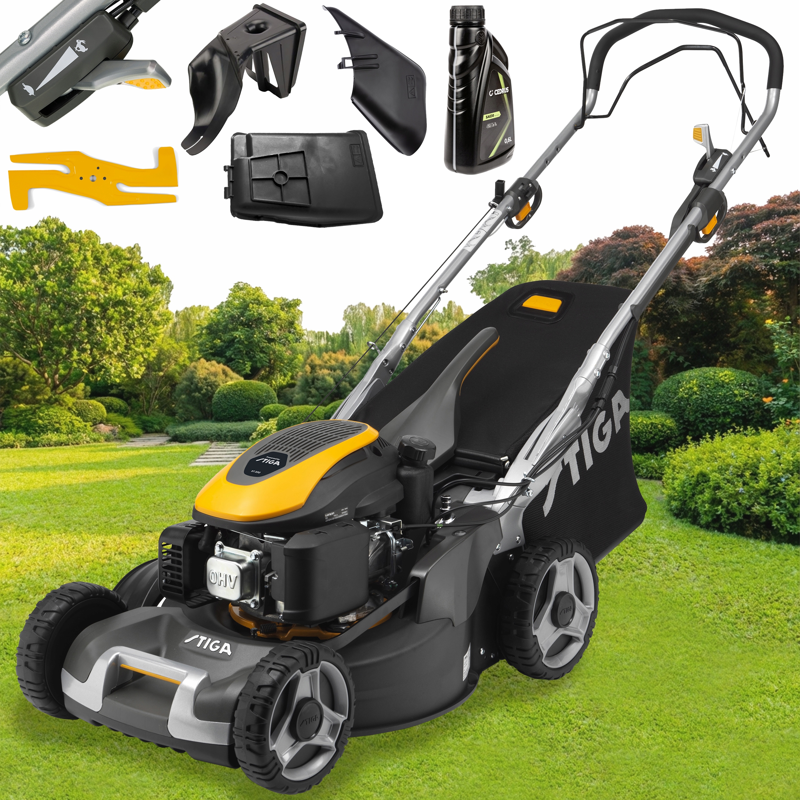 Kosiarka Spalinowa Stiga Twinclip 950 V Wariator Napędu 4,3 Km Koszenie 4w1