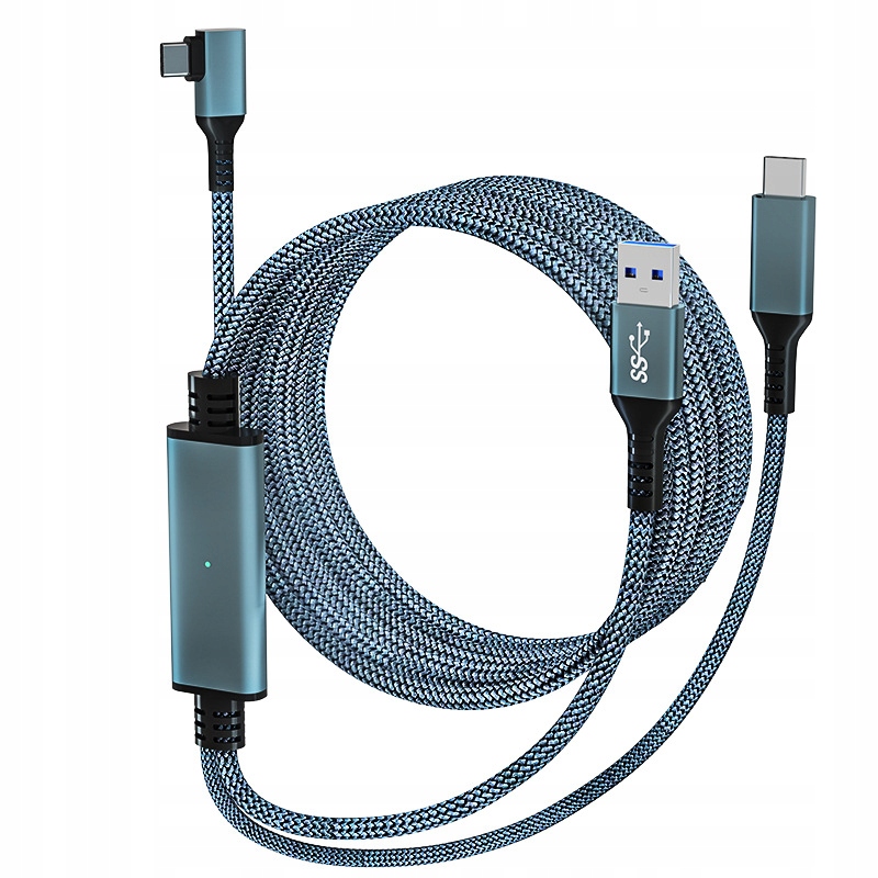 Kabel VR Link 5m 5 Gbps z ładowaniem do Meta Quest 3 / 2 / Pro