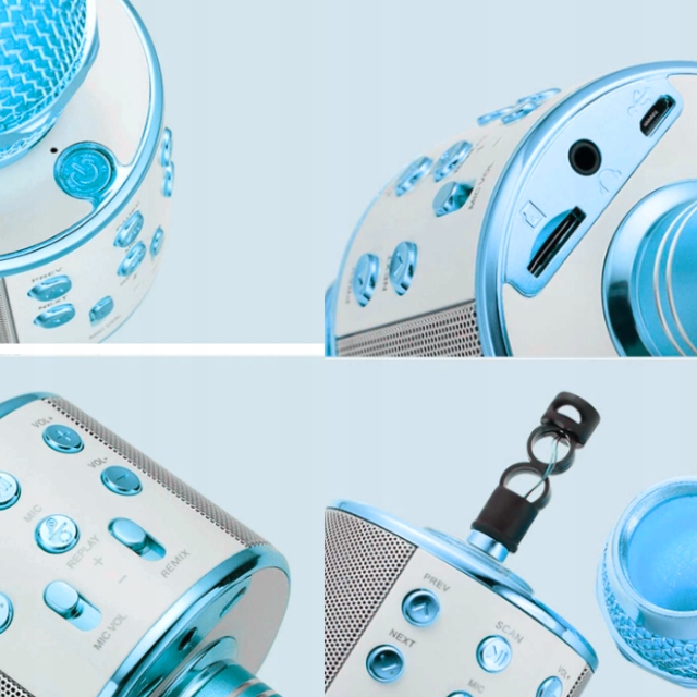 MIKROFON KARAOKE DLA DZIECI BEZPRZEWODOWY Z GŁOŚNIKIEM BLUETOOTH GŁOŚNIK Typ mikrofonu do ręki