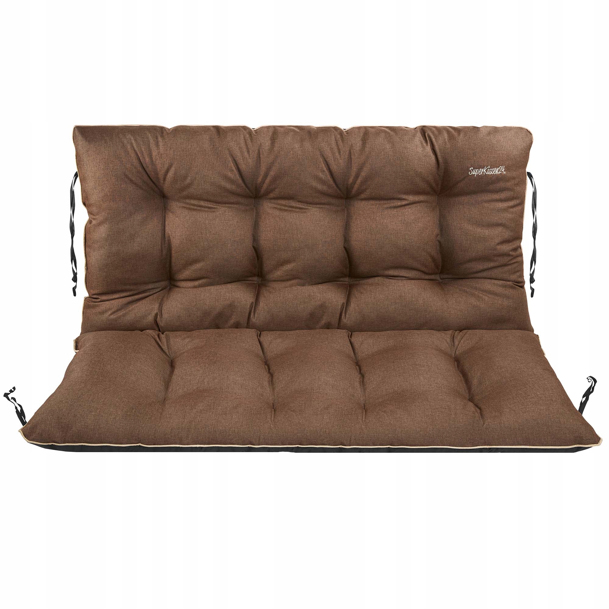 

Poduszka na ławkę ogrodową 180x60x50 brązowy len