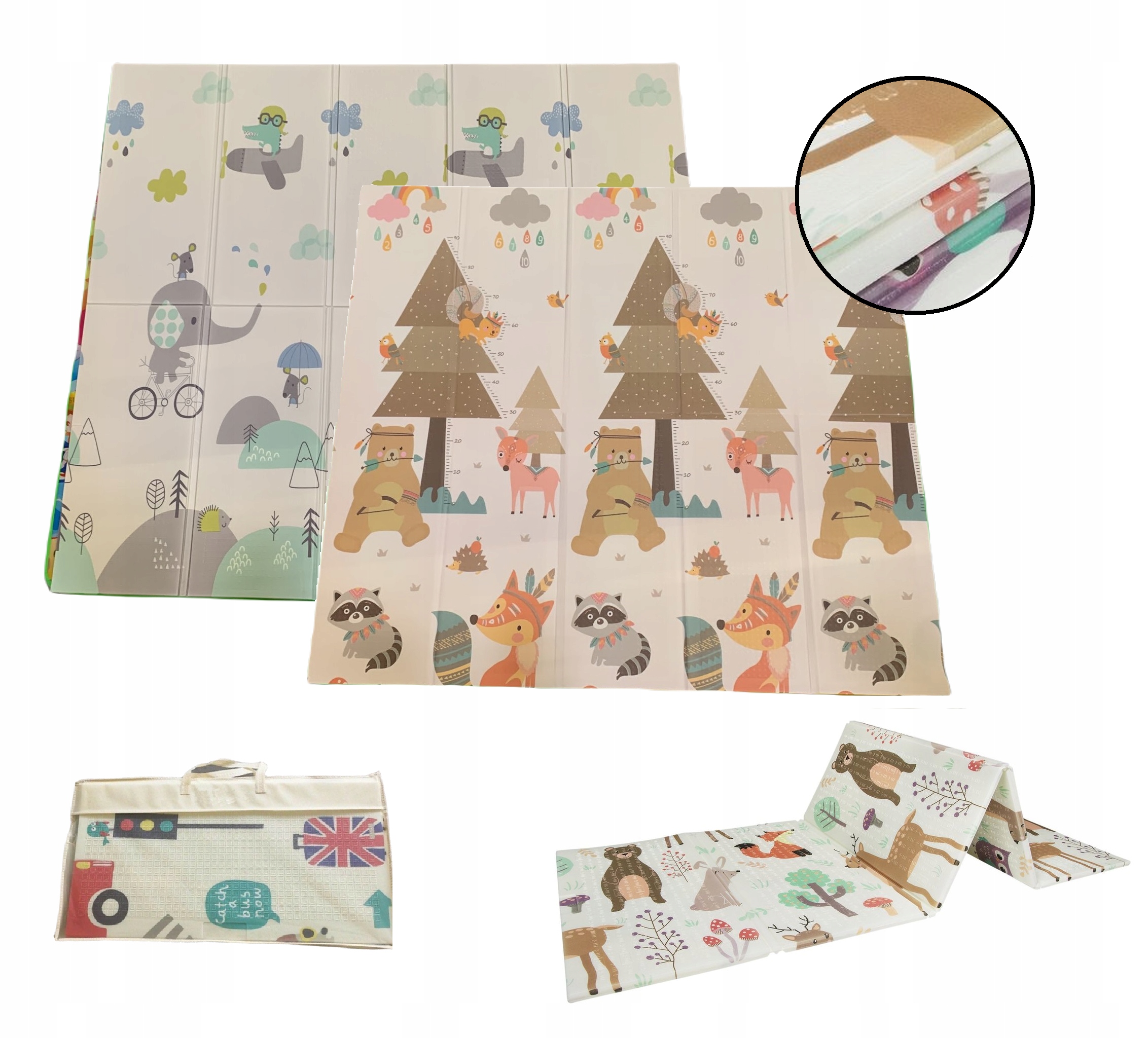 Piankowa dwustronna MATA edukacyjna 180x200 (I166)