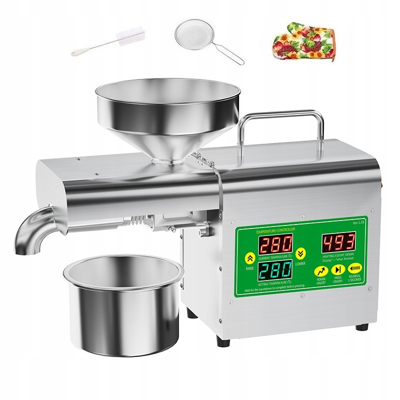 1500W nierdzewnej Automatyczna prasa do oleje z Kontrola teploty