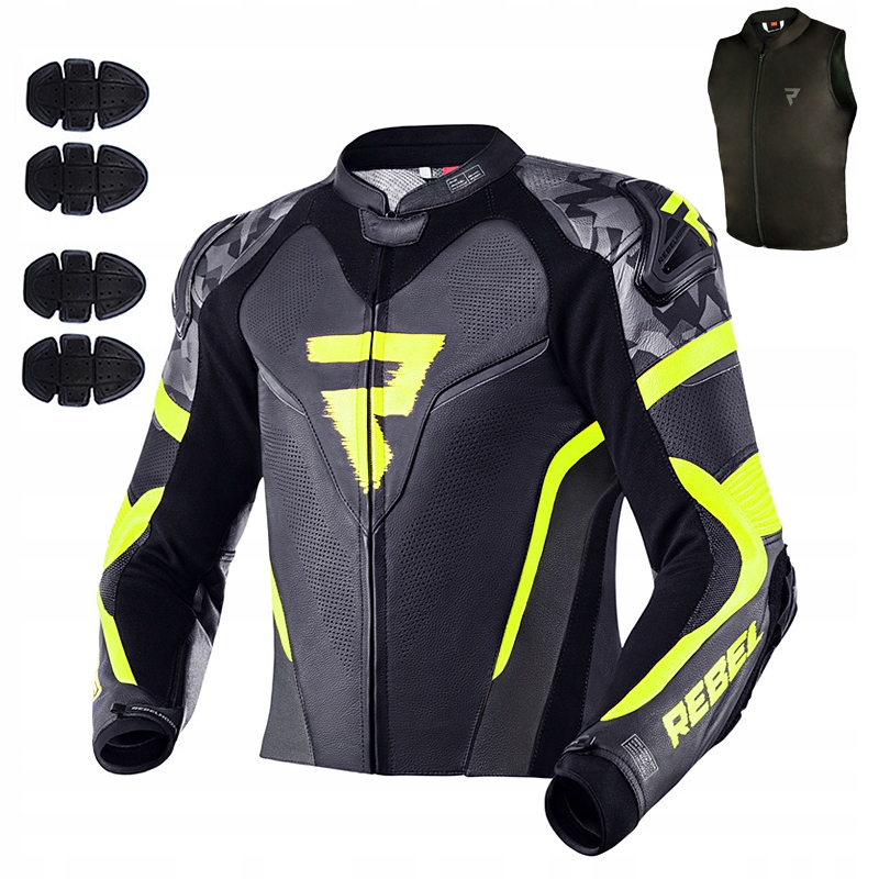 KURTKA MOTOCYKLOWA MĘSKA SKÓRA REBELHORN REBEL