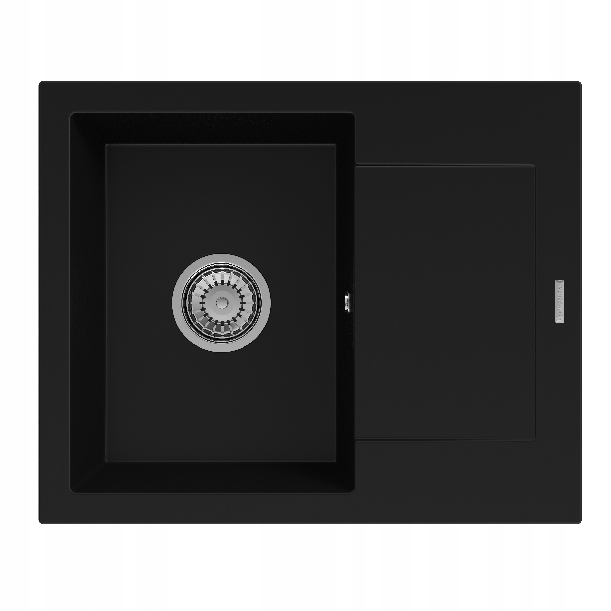 ZLEWOZMYWAK granitowy czarny jednokomorowy BELLO Zlew Syfon chrom Materiał wykonania granit