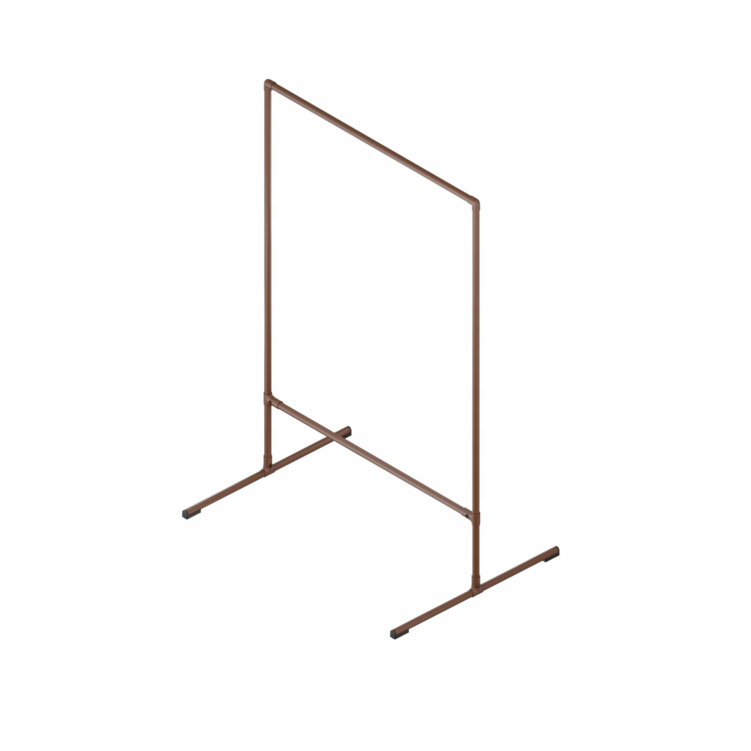 Stojanový Věšák Na Oblečení Kovový Stojan Hnědý 1x1,5 m Fonger