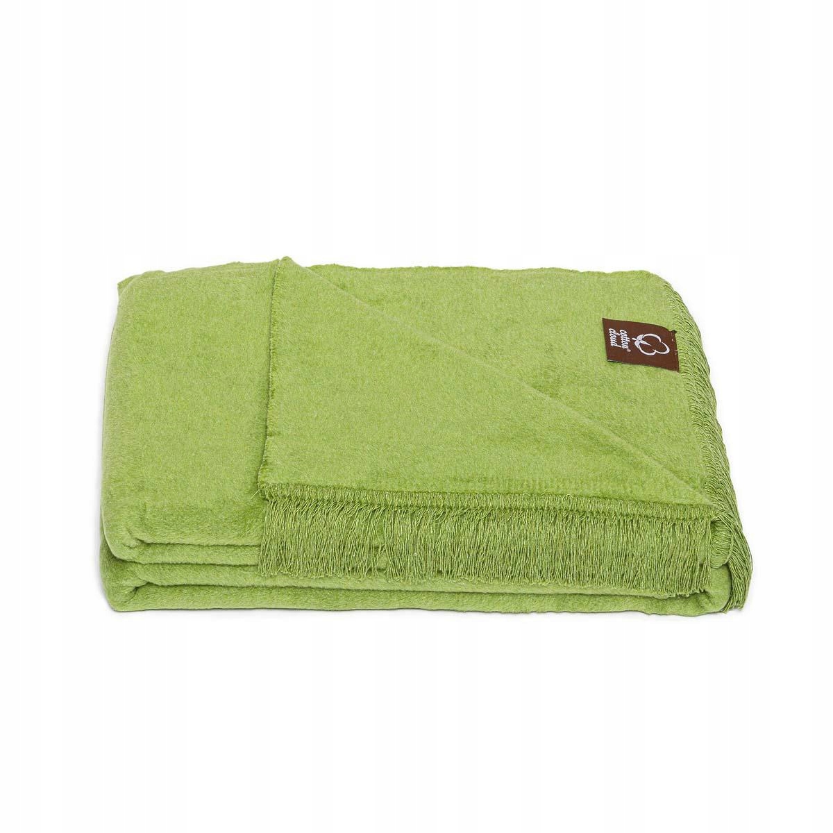 Akrylová bavlněná deka 150x200 zelený přehoz pléd