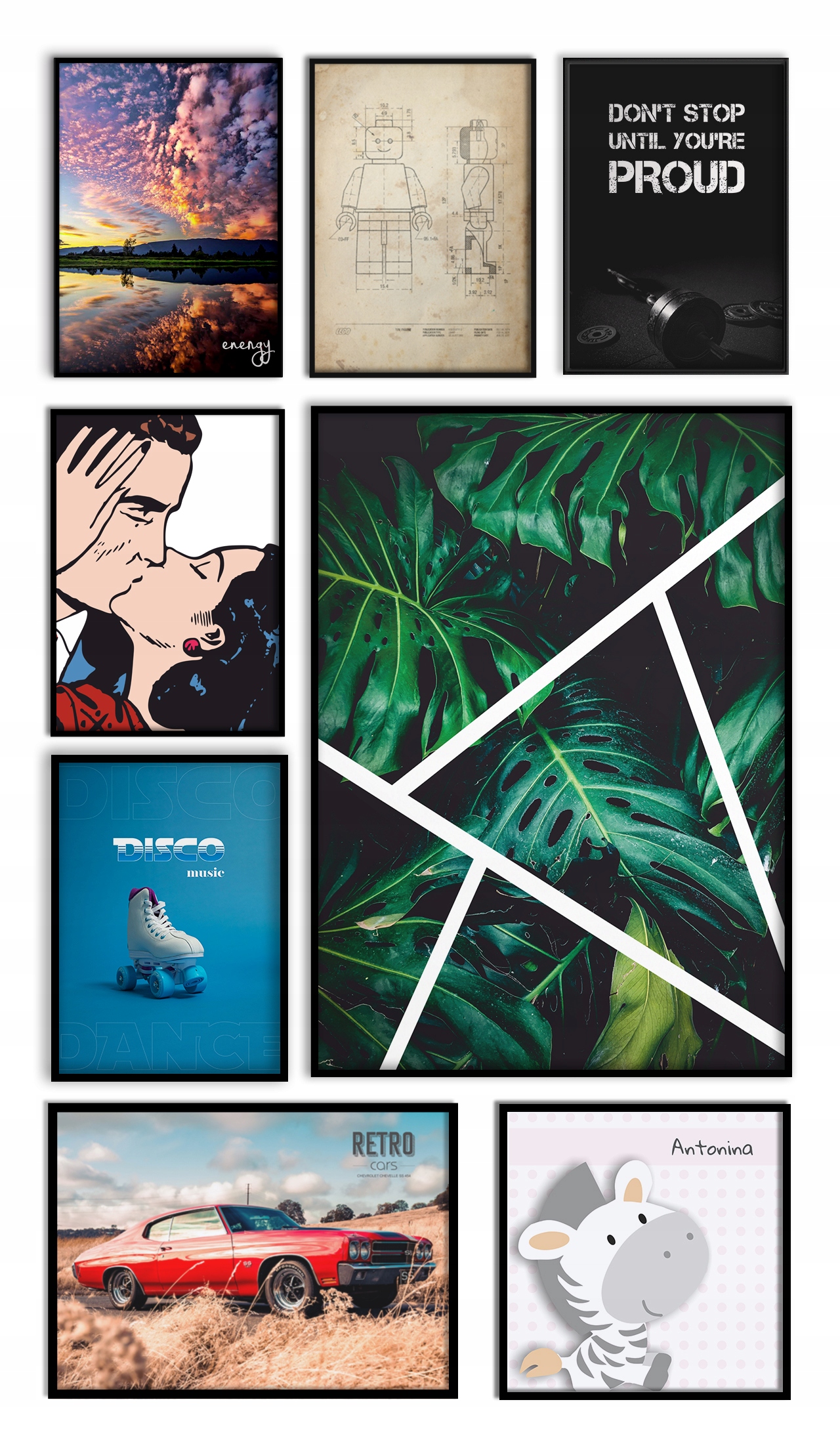 PLAKAT NA ŚCIANĘ 30x40cm -RETRO VINTAGE 109 wzorów Orientacja pionowa