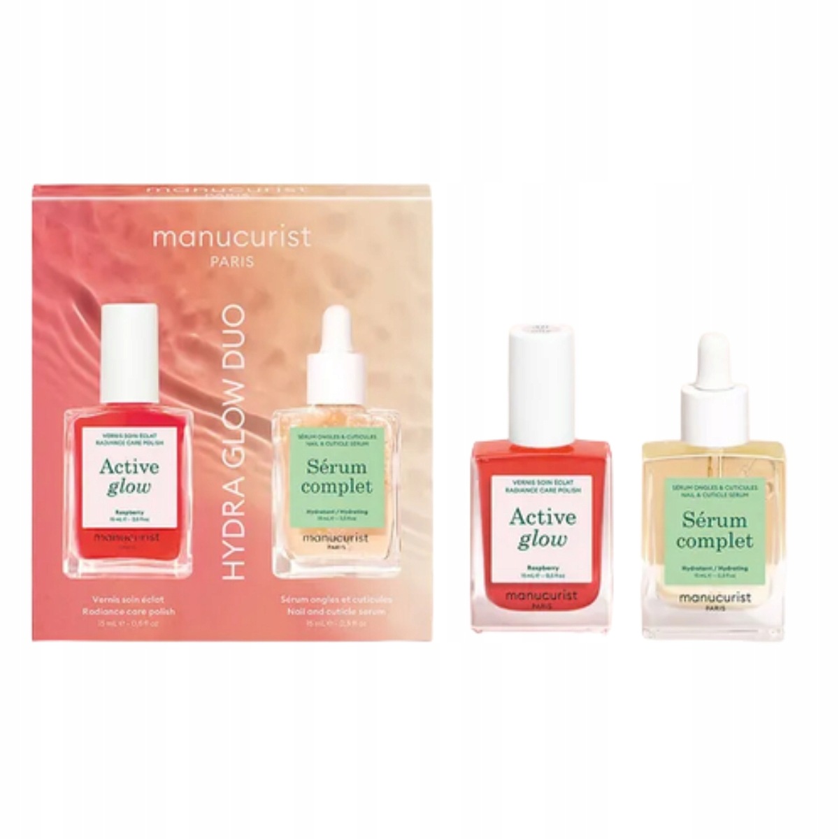 Manucurist Sada laků na nehty Healthy Glow Duo 2x15ml
