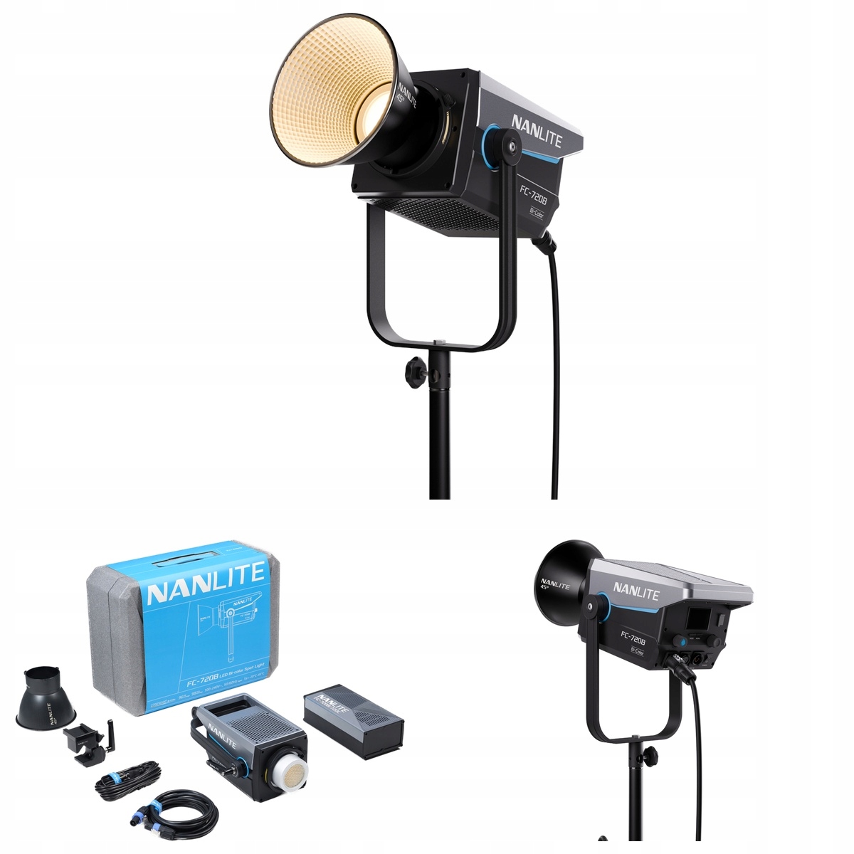 Led lampa Nanlite FC-720B Led Bi-Color Spotlight 750W studiová lampa Set