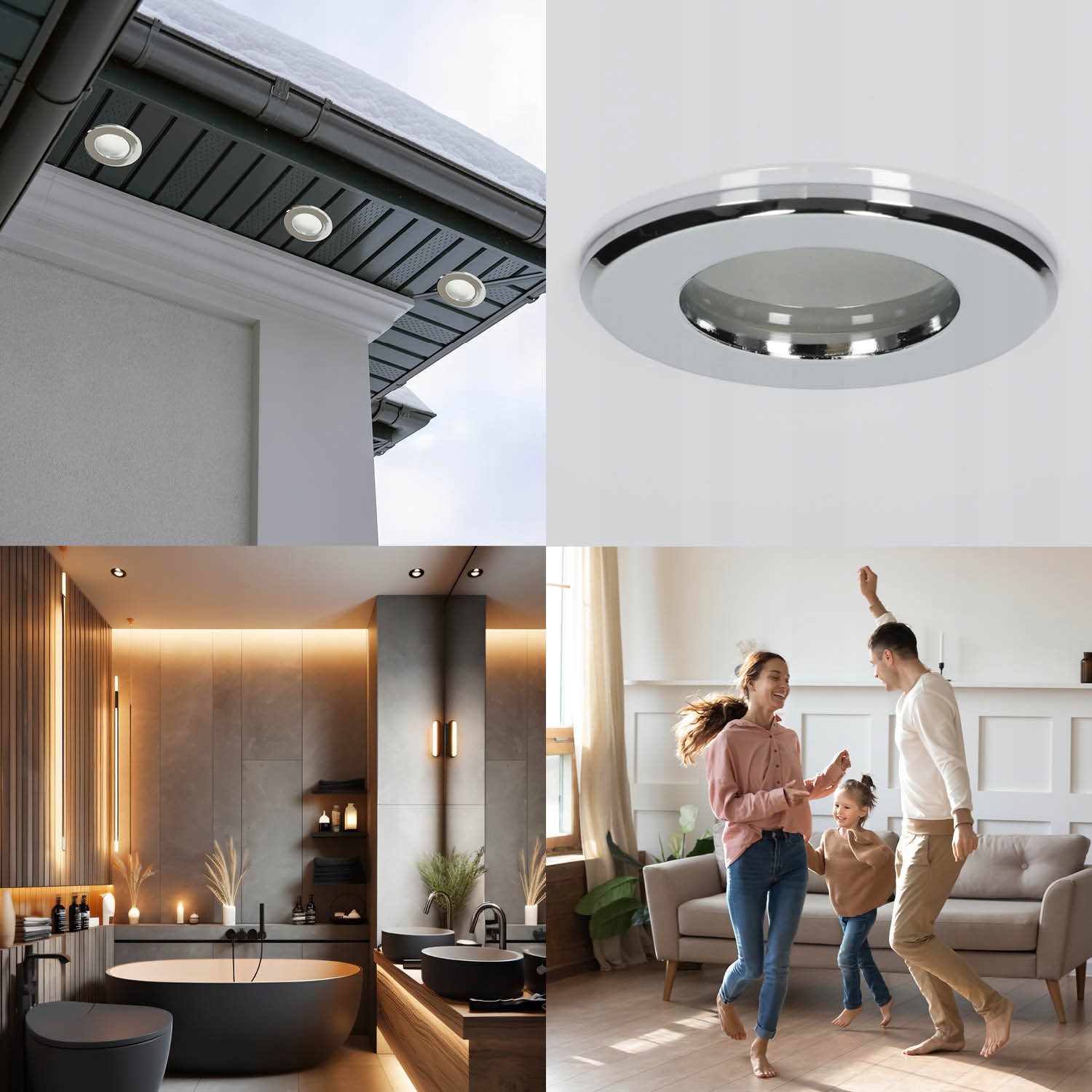 Zestaw oprawa halogenowa LUMO11 chrom + LED GU10 5W ciepłobiała PREMIUM Rodzaj ścienno-wpuszczana