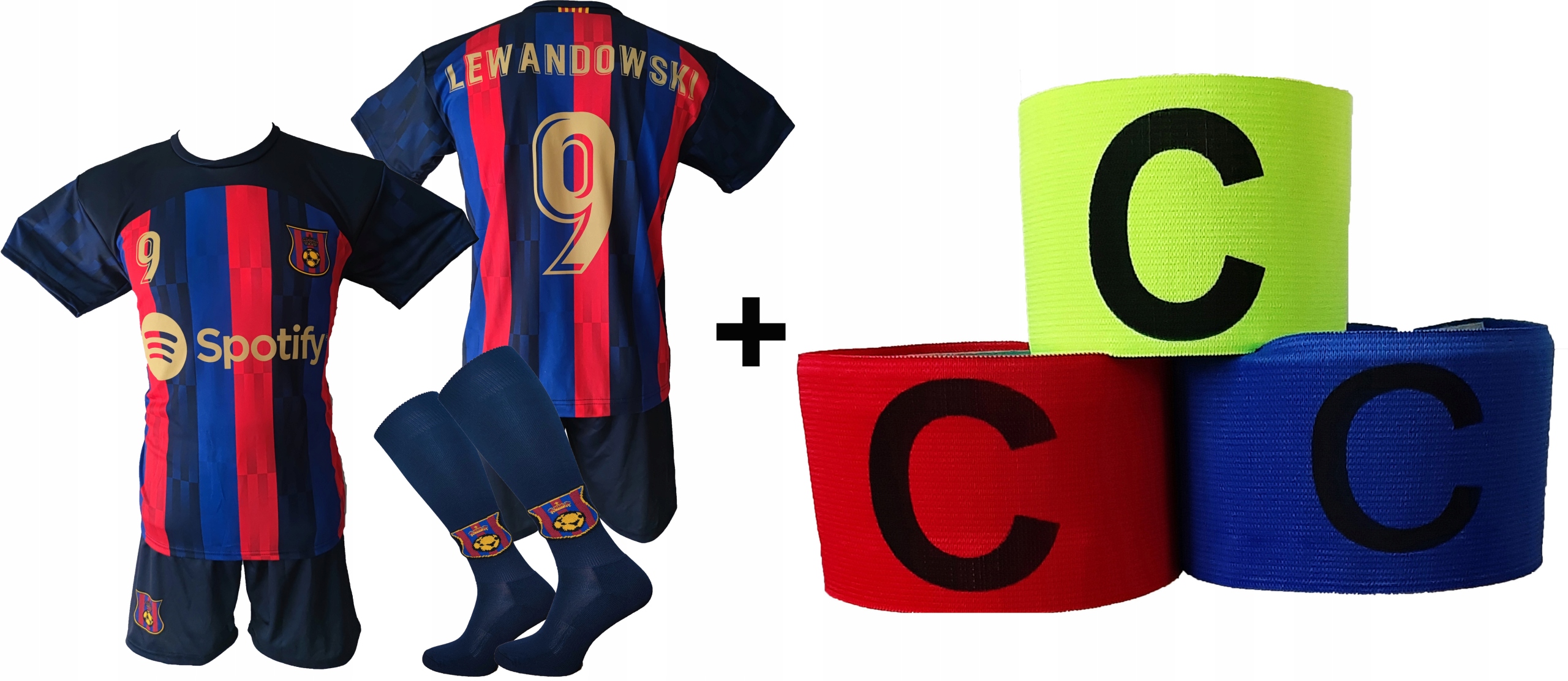 

Lewandowski komplet strój piłkarski Barcelona r146