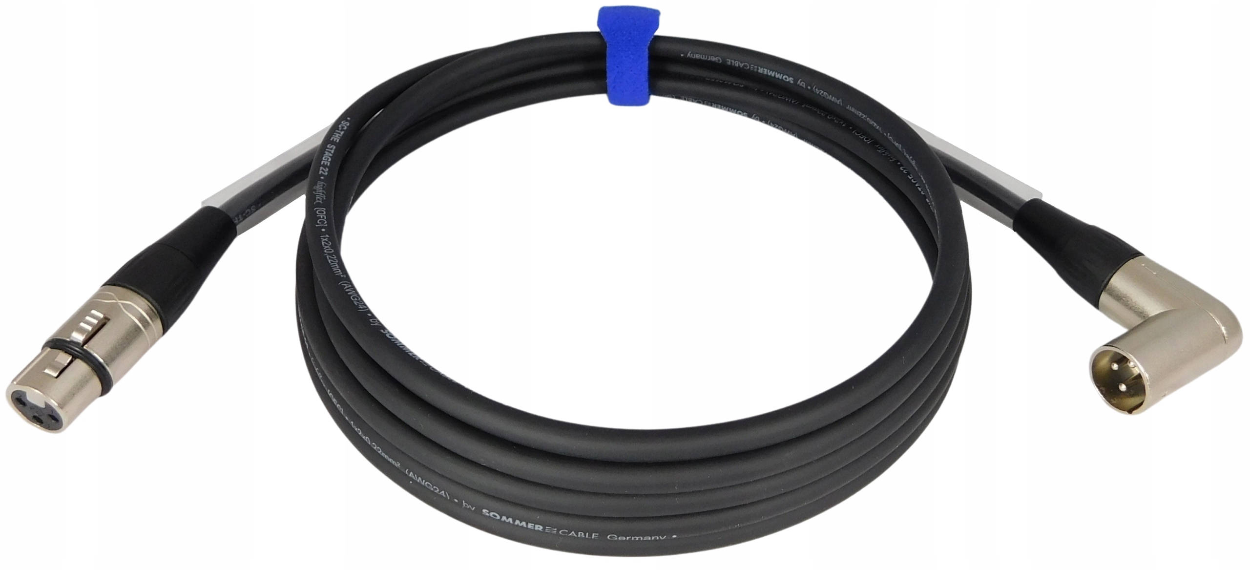 Kabel Sommer Roxtone Kątowy Xlr Kabel Mikrofonowy 0,5m