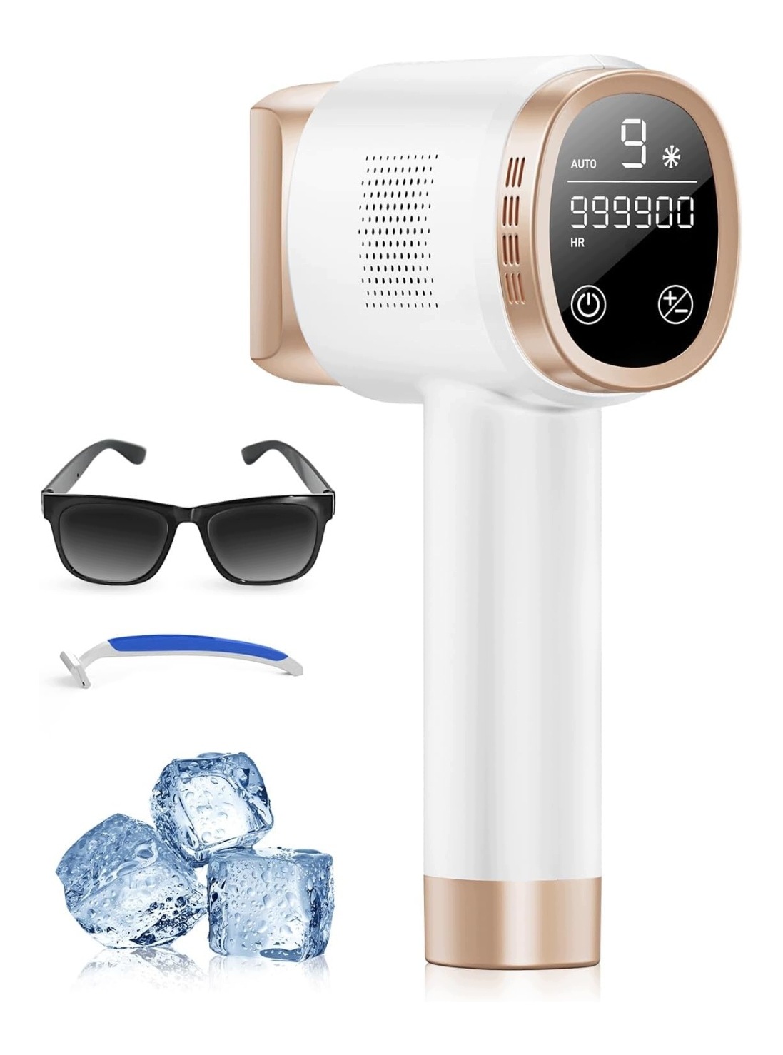 Zařízení pro epilaci Ipl s chlazením ledem 8°-21°C, 9 úrovní výkonu
