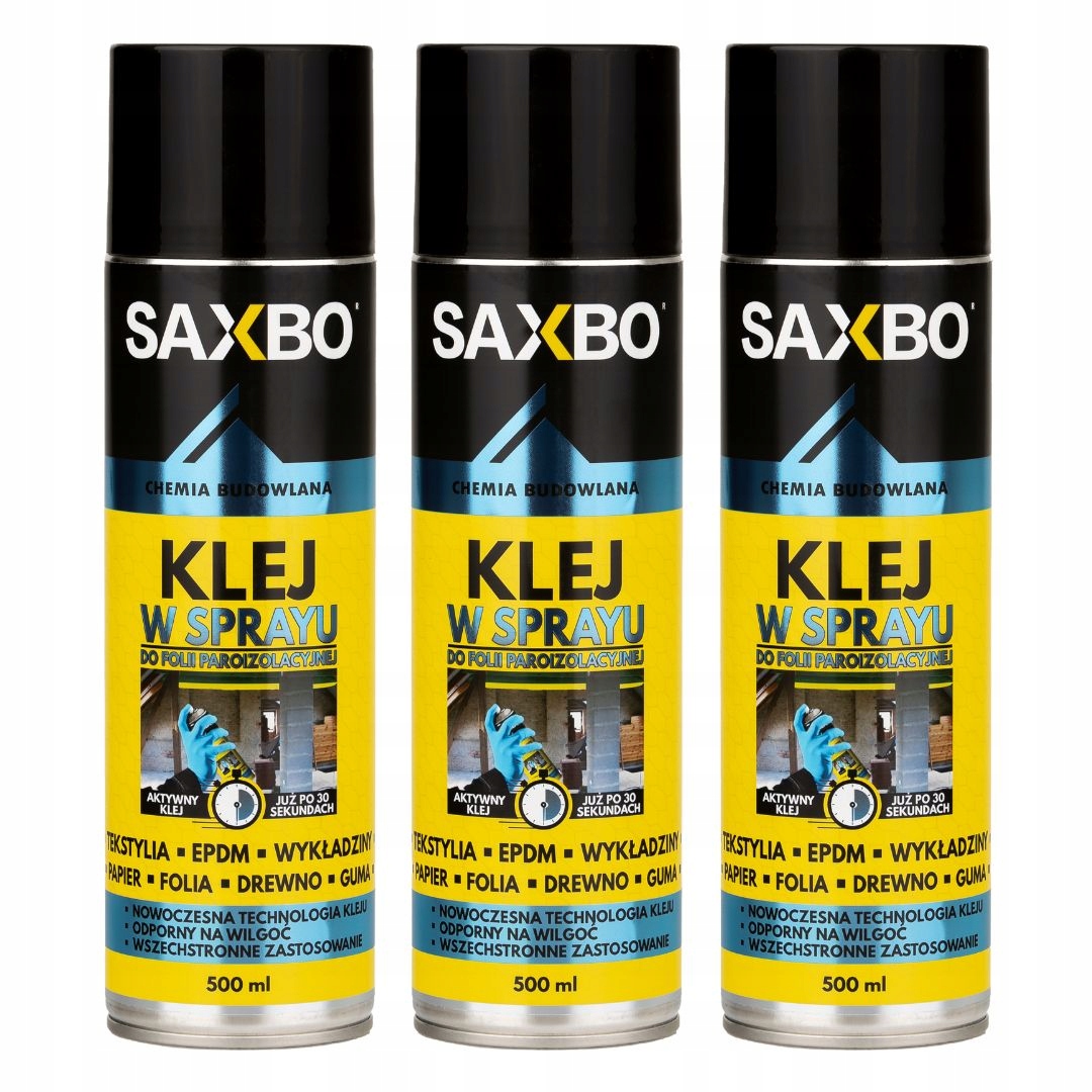 Klej w sprayu do folii izolacyjnej Saxbo Zestaw