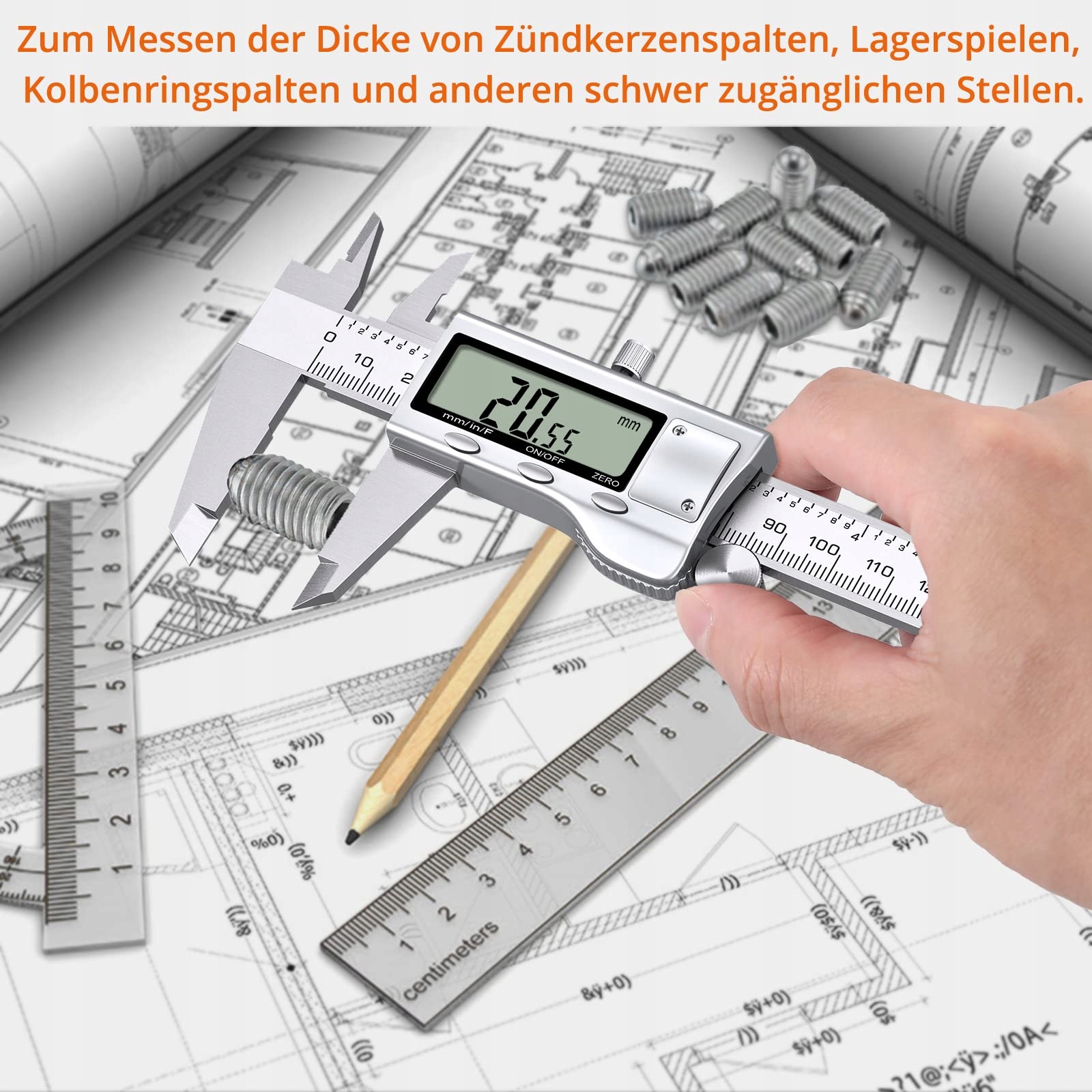 PROSTER Cyfrowa Suwmiarka 150mm Elektroniczny Miernik Długości Szerokości — miniatura 6