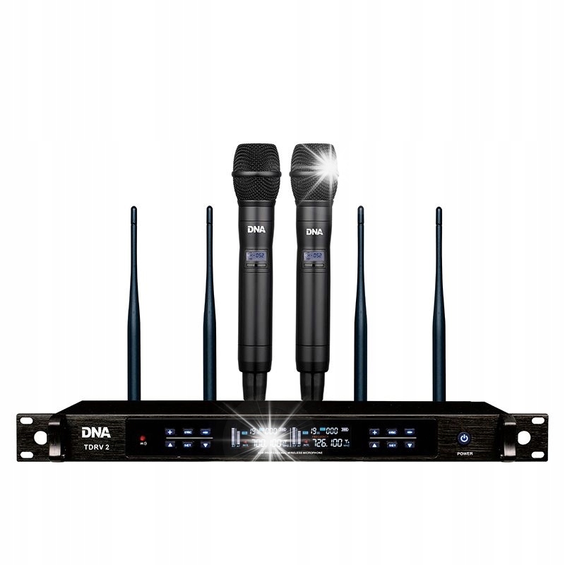 DNA TDRV 2 ZESTAW 2X MIKROFON DORĘCZNY BEZPRZEWODOWY + ODBIORNIK UHF