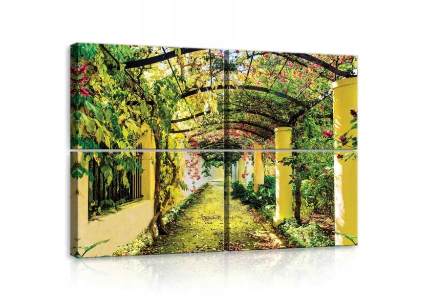 Obraz 120x80 Pergola aleja zelená leto slnko cesta príroda pokoj