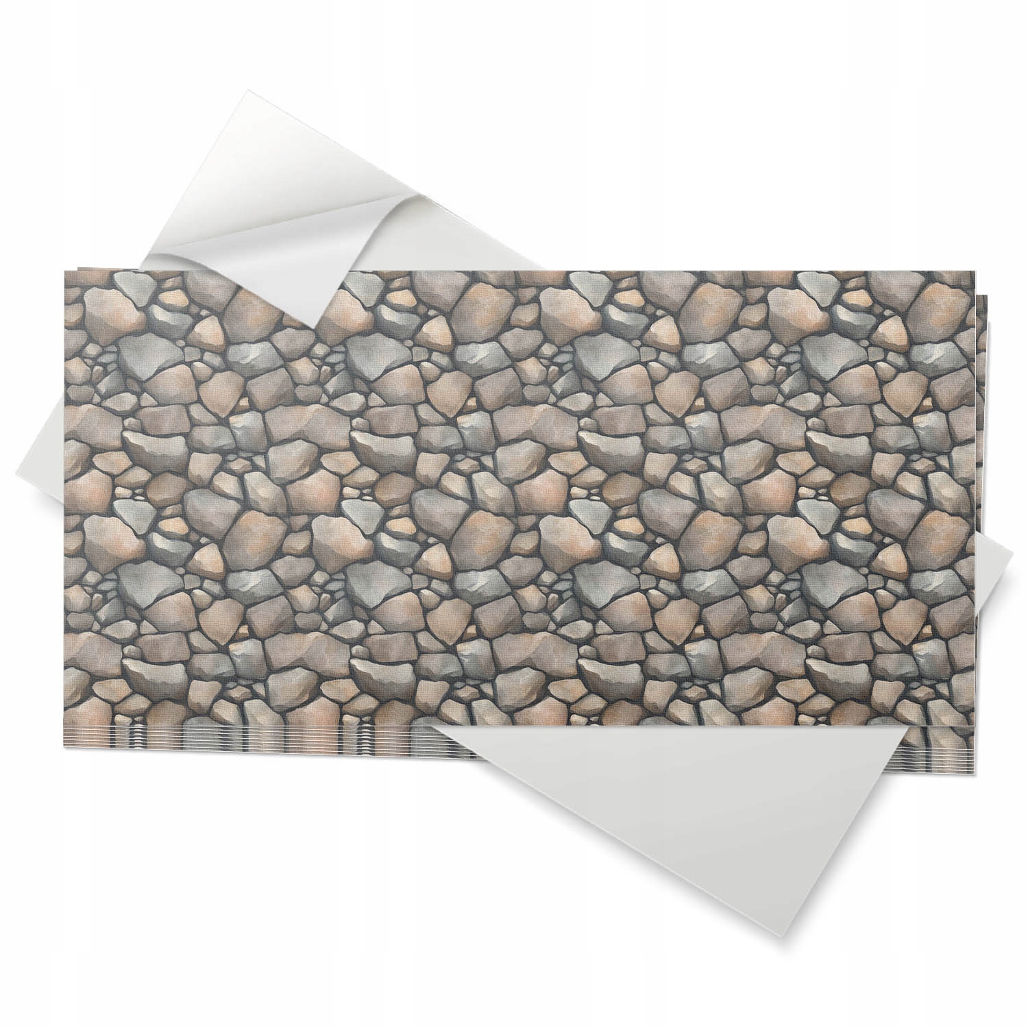 Sada samolepících Pvc dlaždic 10 ks 40x20 cm Vzor kamenů na pozadí