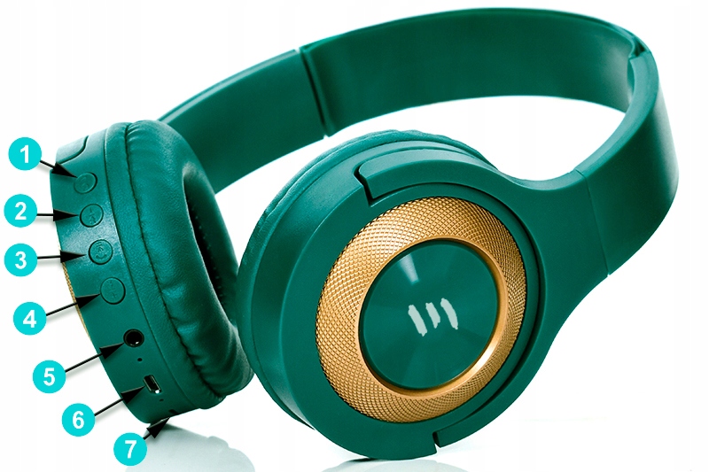 Słuchawki BLUETOOTH 5.0 z Mikrofonem Radiem FM CZYTNIKIEM KART MICRO SD Model XB340BT