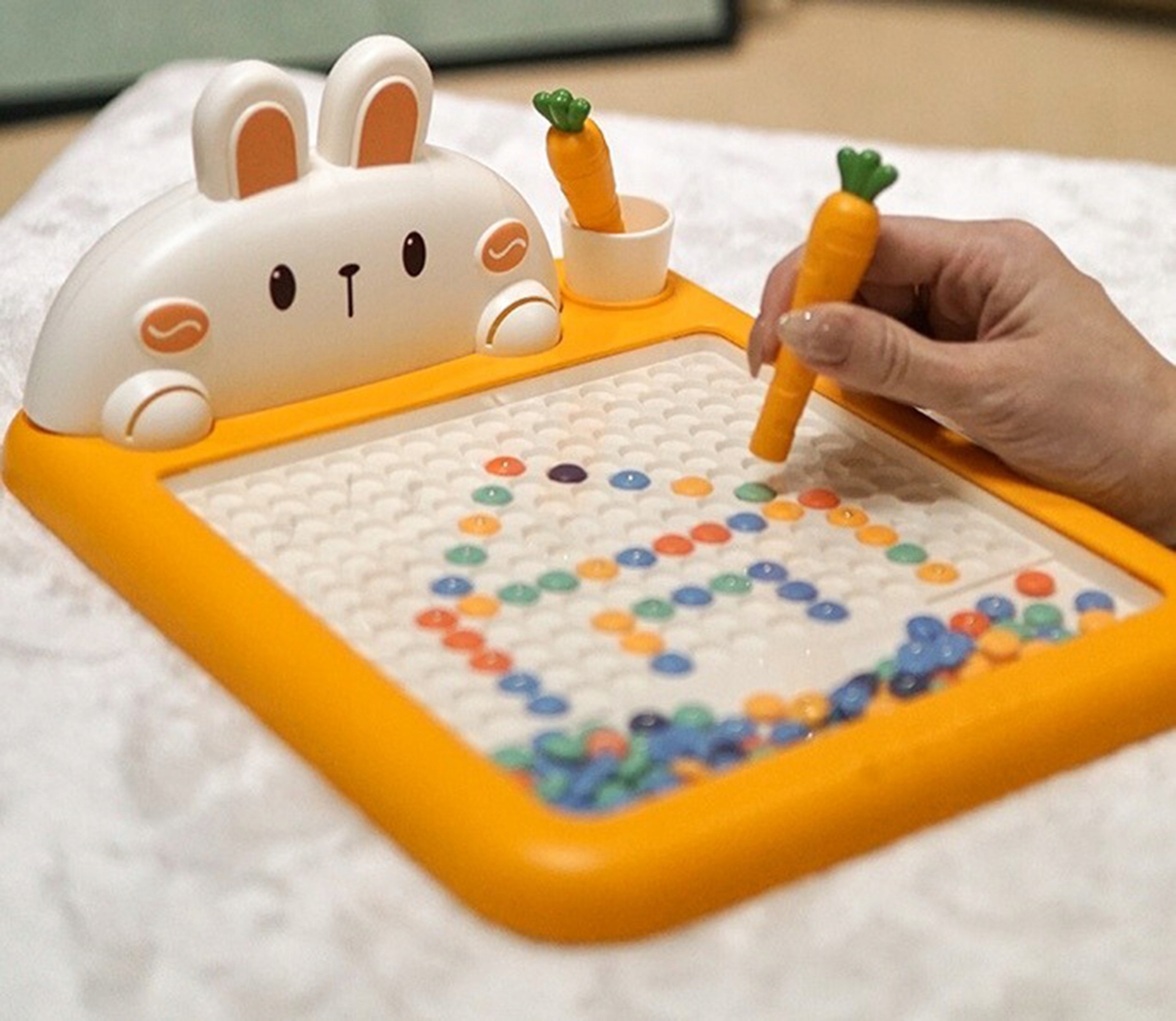 TABLICA MAGNETYCZNA MONTESSORI UKŁADANKA DO RYSOWANIA MagPad KRÓLIK WOOPIE Certyfikaty, opinie, atesty CE EN 71