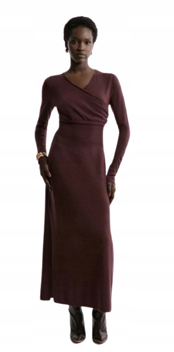 Karen Millen Pletené Šaty S Výstřihem A Vlnou Typu Tall L B1F