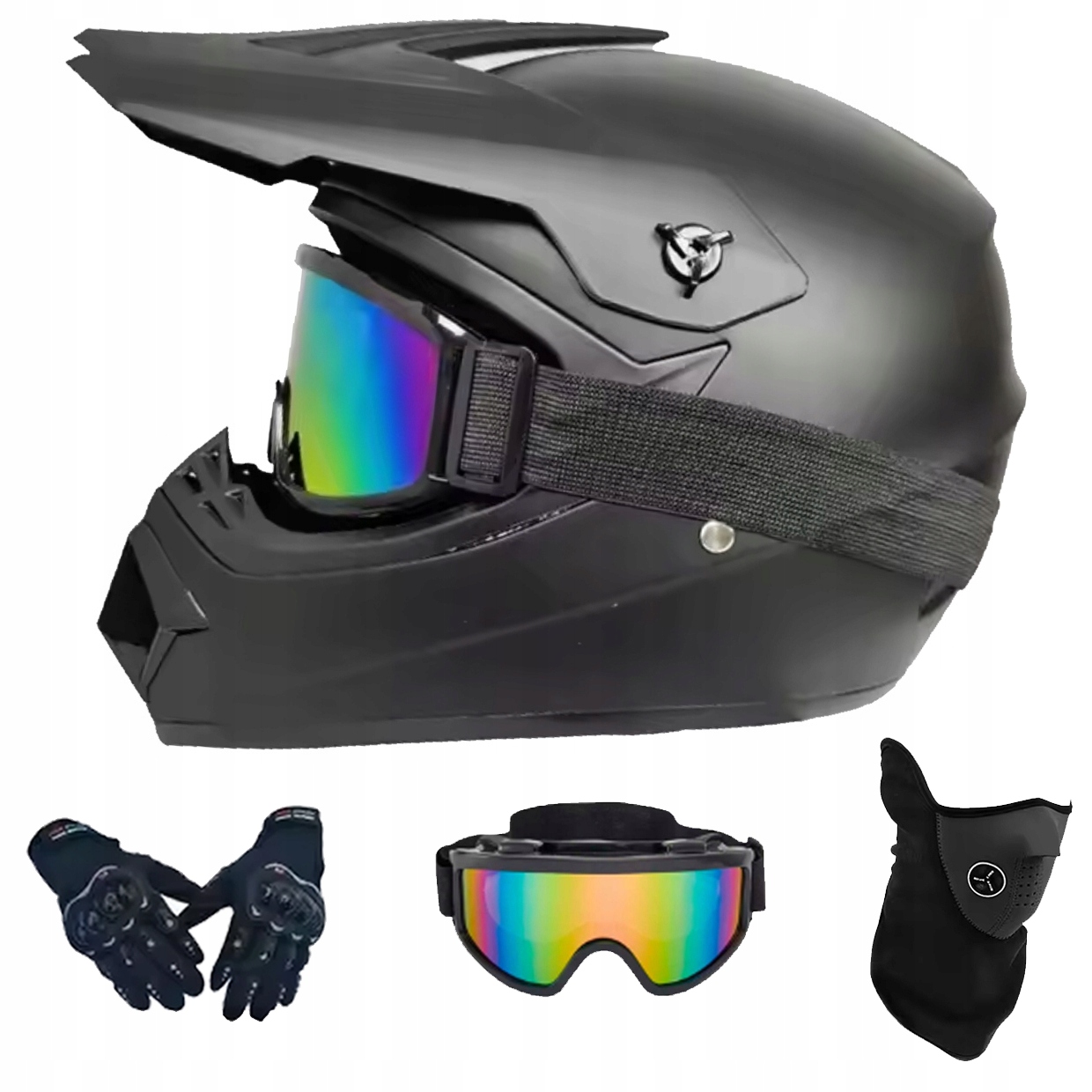 Helma Na Elektrickou Koloběžku Cross Enduro Quad Bmx Helma Brýle Rukavice L