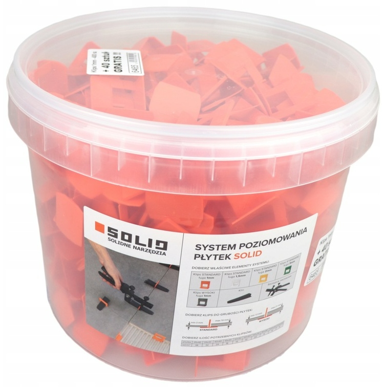 

Solid System Poziomowania Płytek Klips 2 mm 440szt