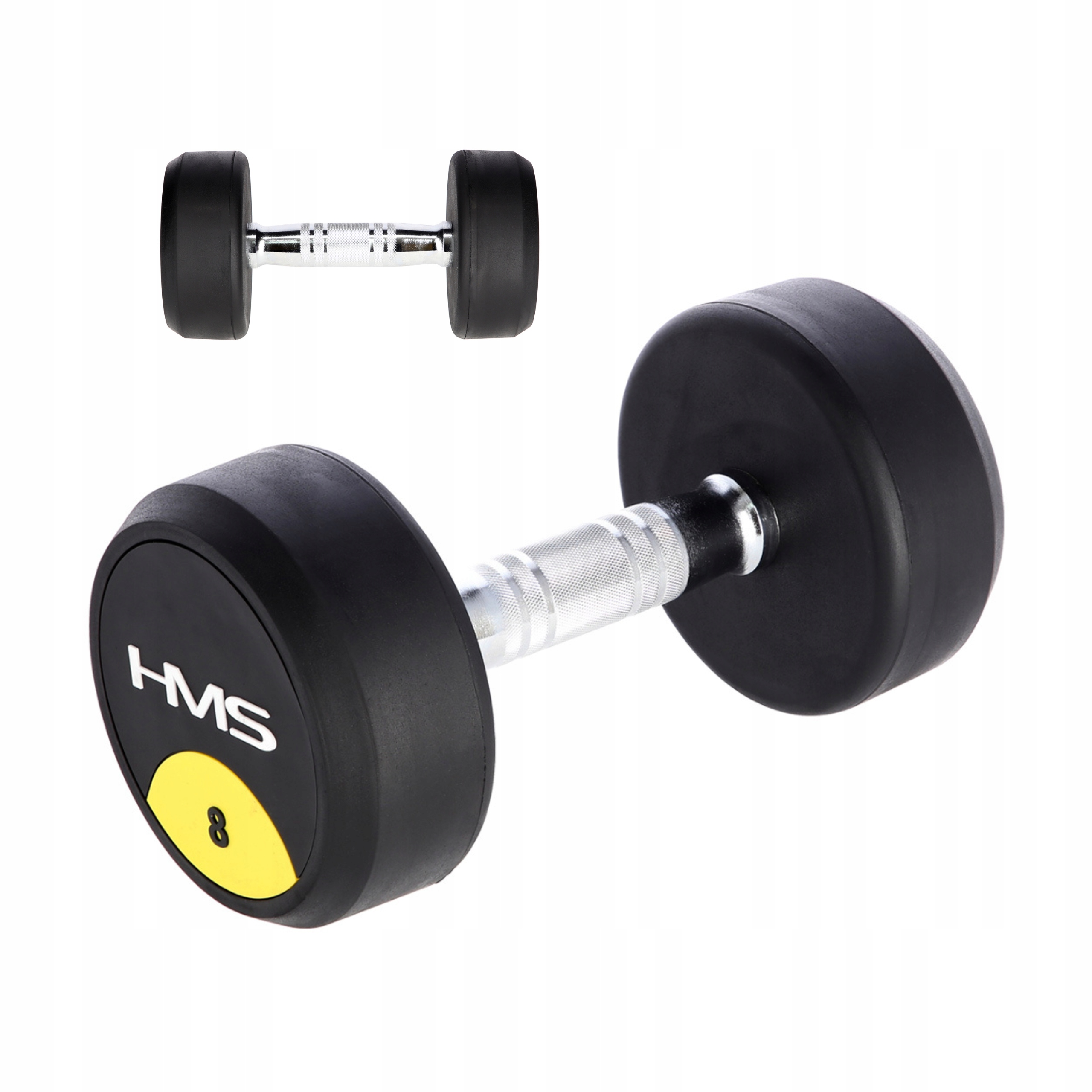 Profesionální gumová činka s kulatým Závaží Trénink Fitness 8 kg Hms